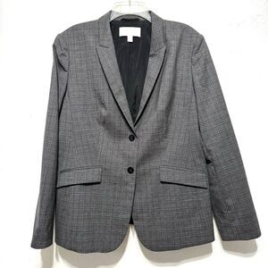 Boss Hugo Boss Blazer Julea Wool Gray Button Up Work Career Long Sleeves sz 14